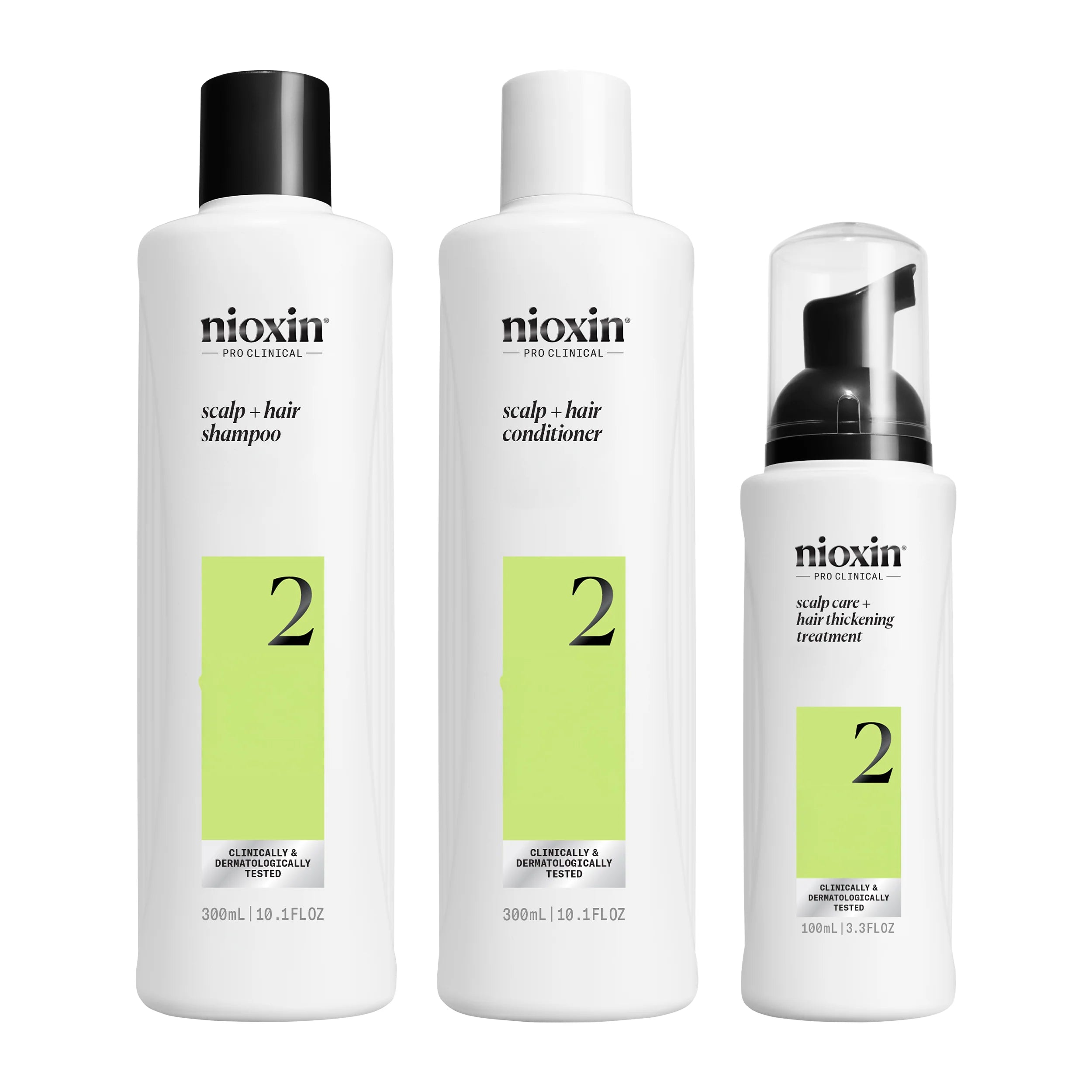 Nioxin Scalp + Hair Thickening System 2 - Includes Shampoo, Conditioner and Scalp Treatment